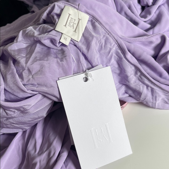 Helsa Constantina Bow Cutout Ruched Draped Jersey Maxi Dress Sz XL - Picture 13 of 14